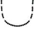 Onyx White Agate Sterling Silver American Indian Bead Necklace RX99893